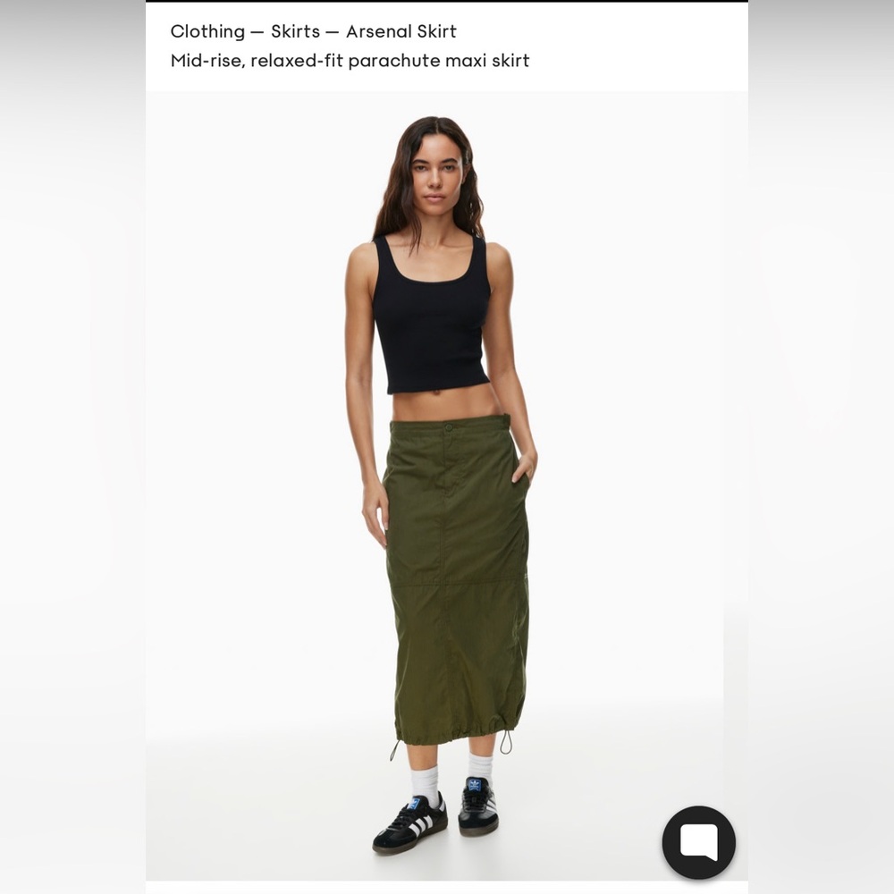 Aritzia TNA Arsenal Skirt Fatigue size 0